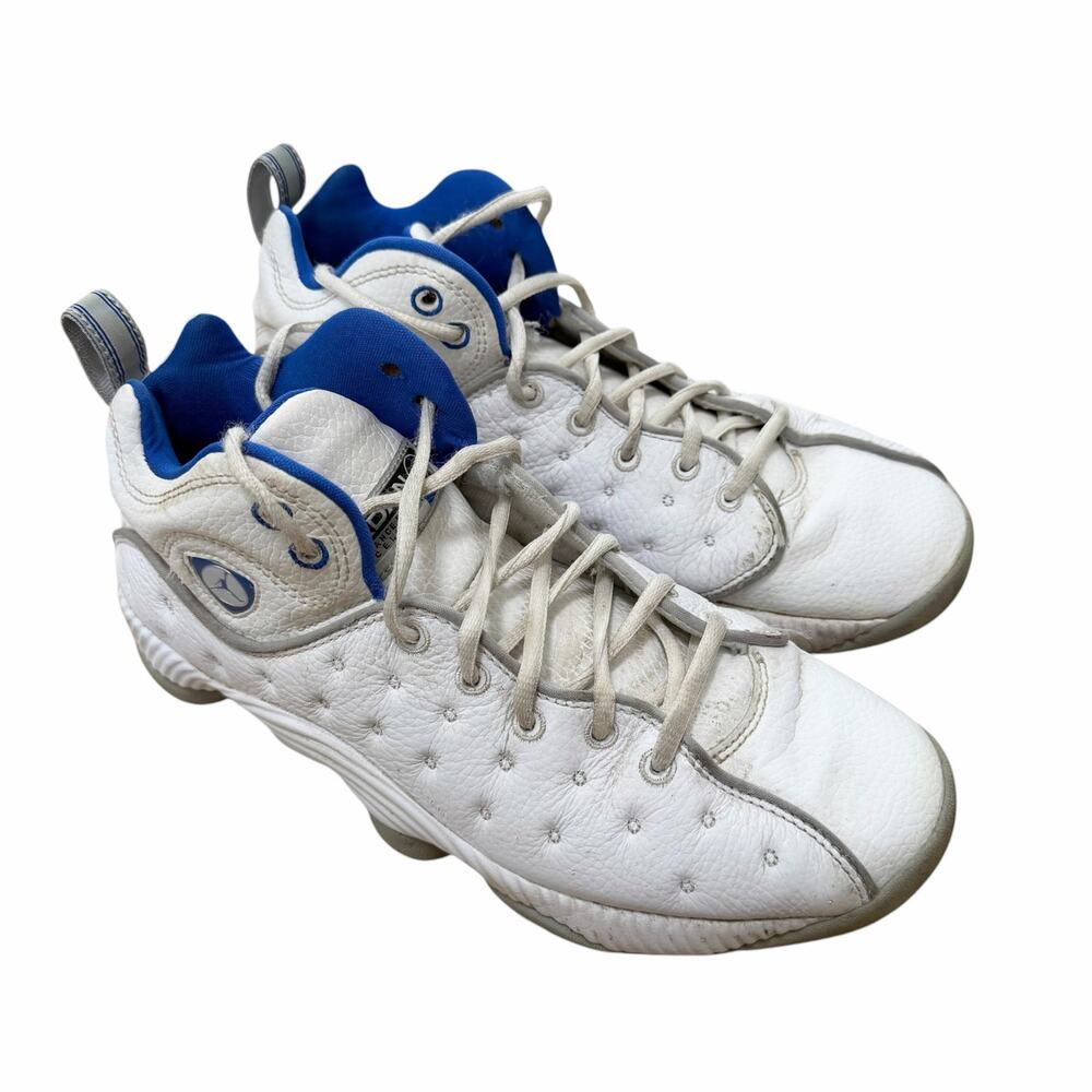 Air Jordan Jumpman Team 2 White Hyper Royal Blue Sneakers Sz 7.5
